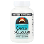Source Naturals, D-глюкарат кальция, 120 таблеток (500 мг в 1 таблетке)