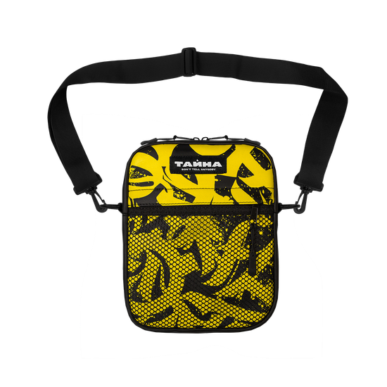 Сумка ТАЙНА через плечо x ЗУКО черный/экокожа/желтый принт