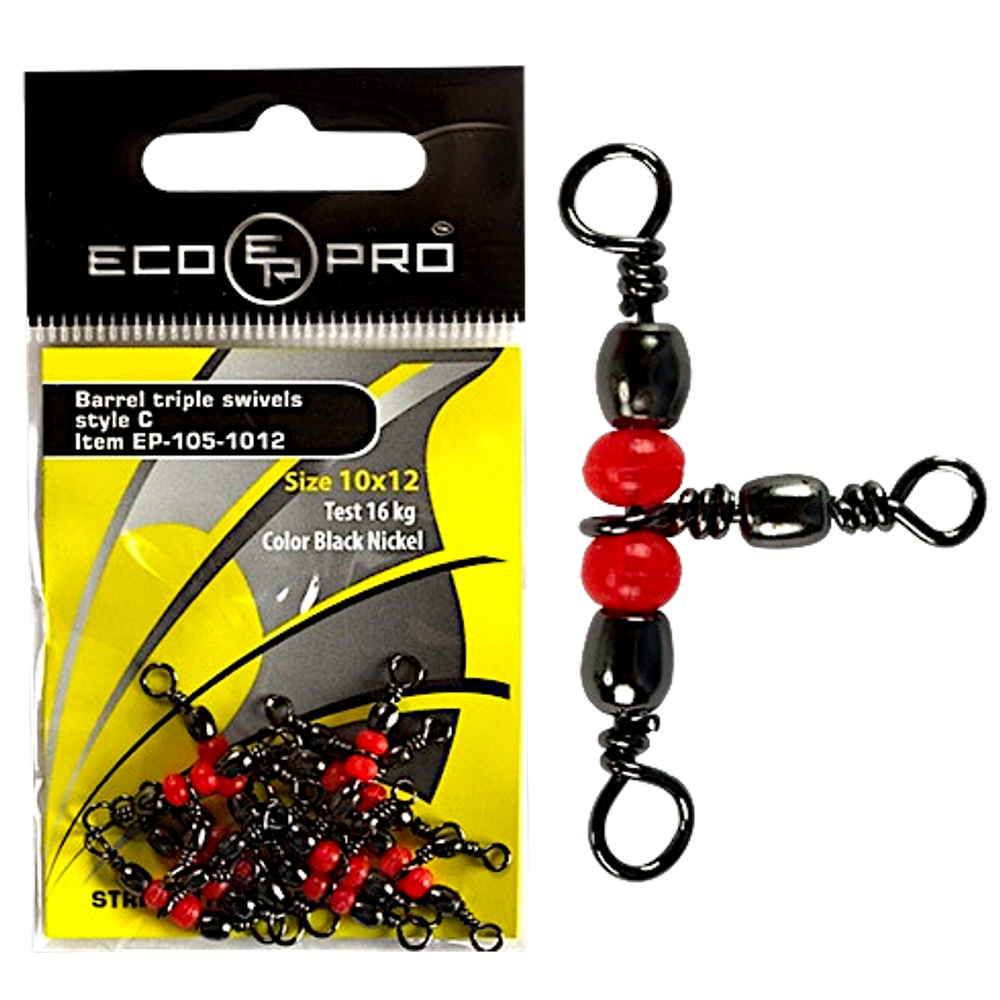 Вертлюг тройной EcoPro EP-105-1416 10кг 10шт Black Nickel