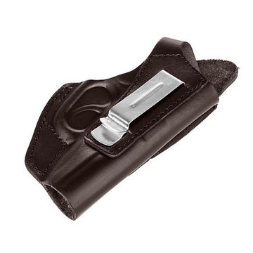 Кобура поясная к ПМ универсальная с пружиной для скрытого ношения(кожа) коричневая (HS-ПК-7к) Helios