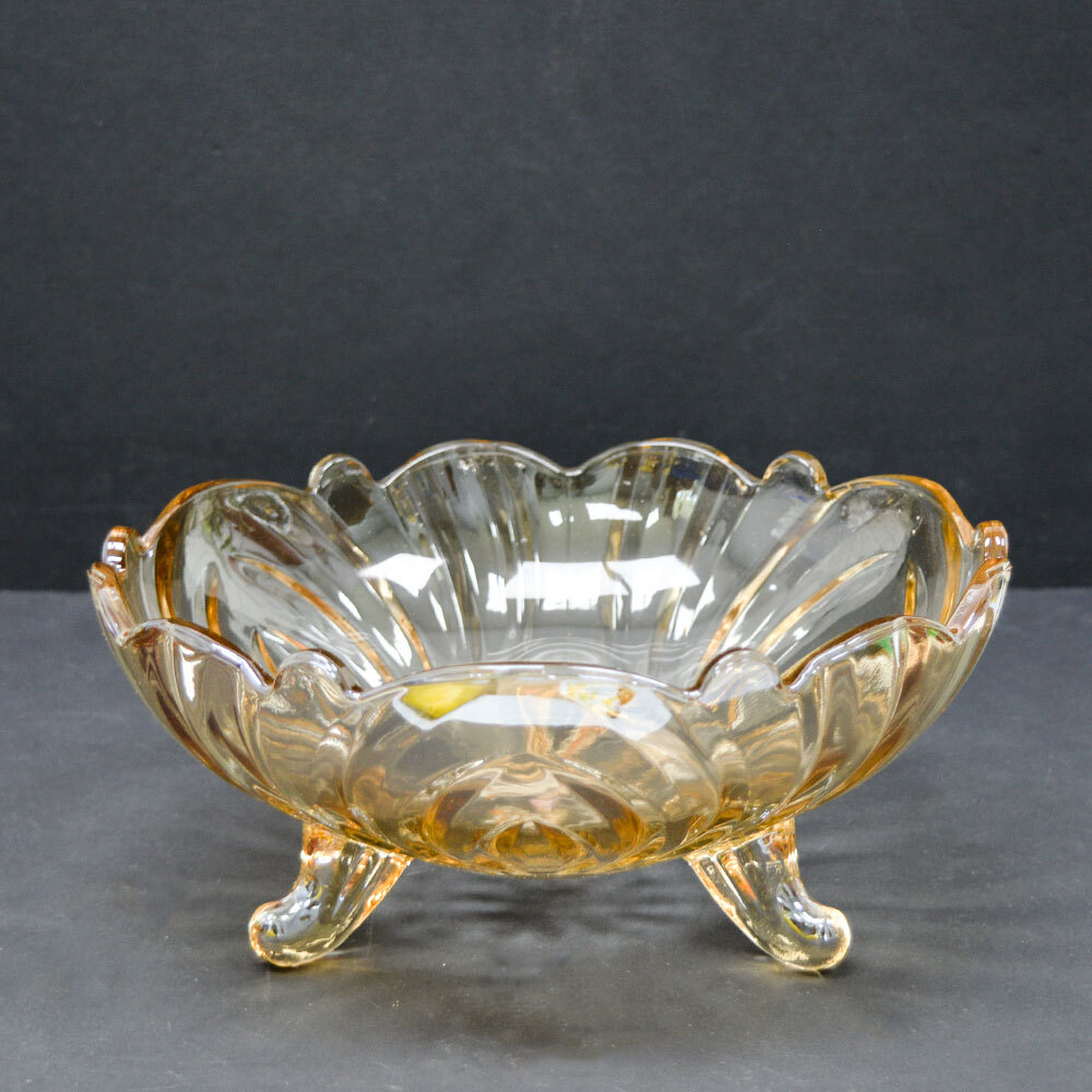 Фруктовница на ножках 24*11см стеклянная