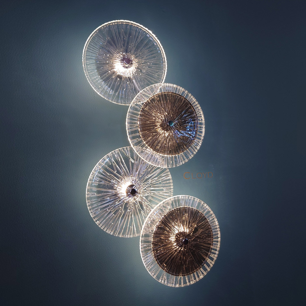 Бра Cloyd HELION-A W4 / выс. 62 см - хром - дымчатое стекло (арт.20320)