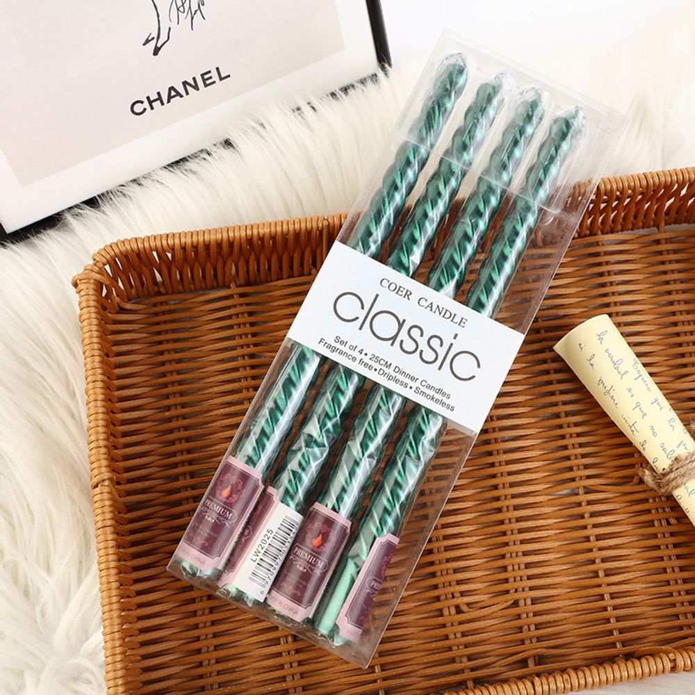 Декоративные свечи &quot;Classic&quot;, зеленые