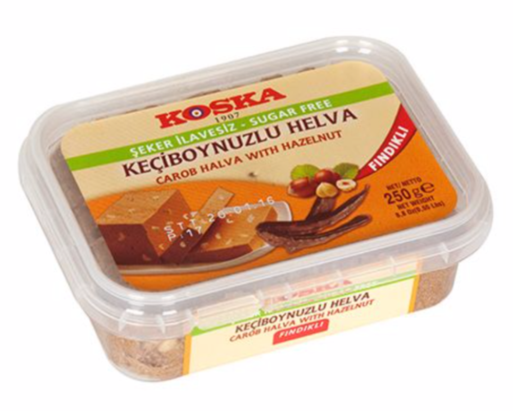 Кунжутная халва без сахара с кэробом и фундуком,Koska,250гр