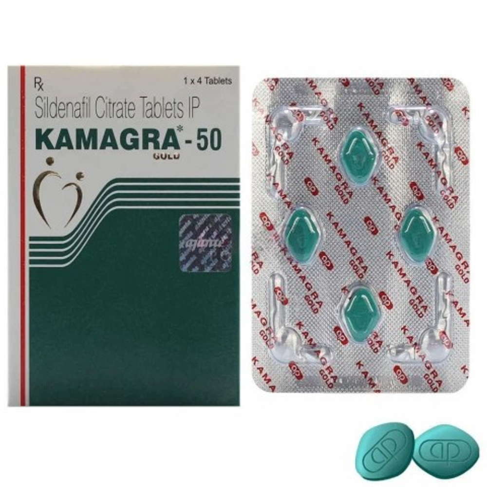 Препарат для усиления потенции  Kamagra 50 mg (4 таб.)