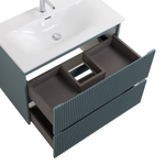 Тумба с раковиной подвесная BelBagno UNO-900-2C-SO-AO Голубой матовый, раковина белая BB-8099-90