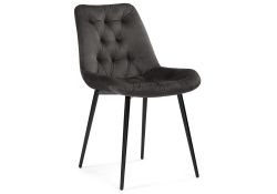 Стул на металлокаркасе Гояр графитовый / черный глянец