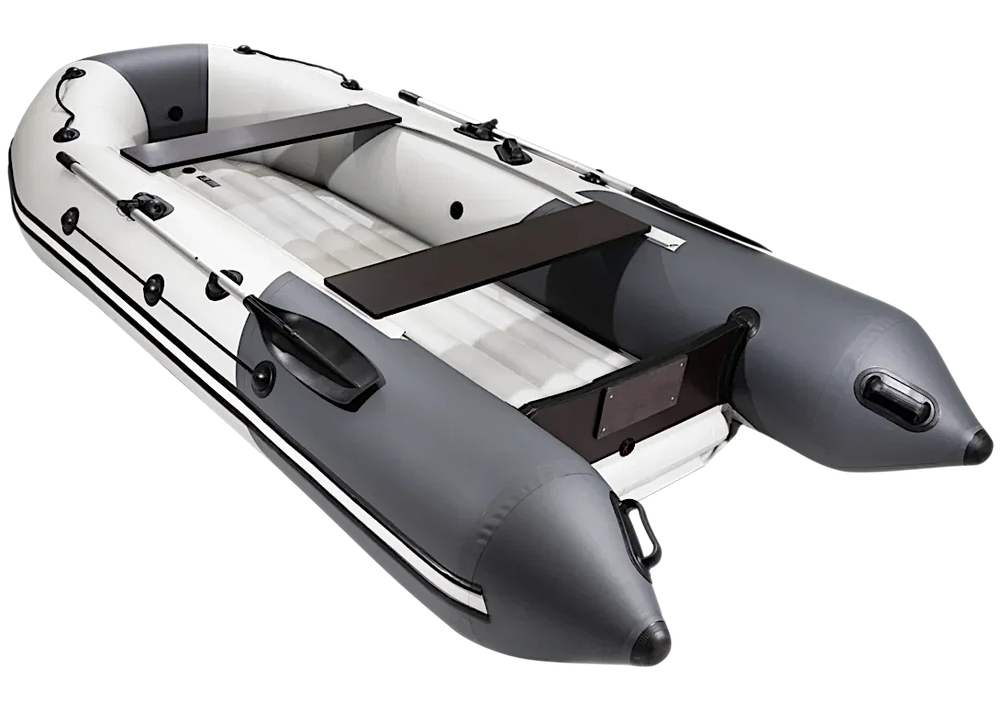 Лодка ПВХ Мастер Лодок Таймень NX3600НДНД Pro Св.Серый / Графит