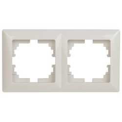 Рамка для розеток и выключателей Intro Solo 4-502-02 на 2 поста, СУ, слоновая кость