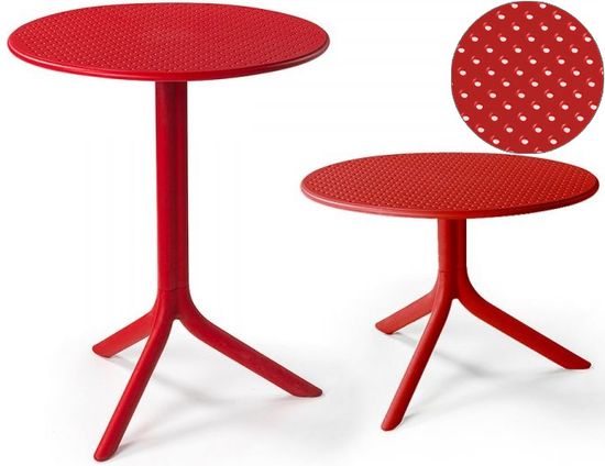 Стол пластиковый обеденный Step + Step Mini красный Италия Nardi