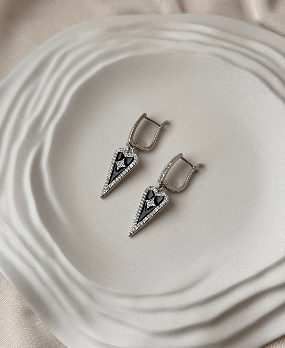 Серьги сердце