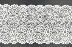 Эластичное кружево, 21,5 см, молоко, (Арт: EK-2129), м