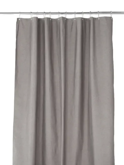 Штора для ванной Home One Linen 180х200 полиэстер серый