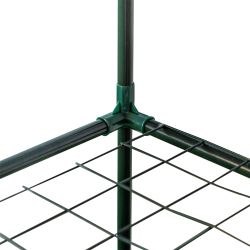 UGH-R10 H125 GREEN-WHITE Парник-стеллаж для рассады. 3 полки. 60x40x125см. Металлическая труба в ПВХ. цвет зеленый. Тент из армированного полиэтилена 135г-м2. цвет сетки белый. TM ФитоЛето