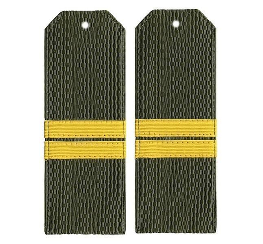 Погоны оливковые с нашитым желтым галуном Мл. Сержант