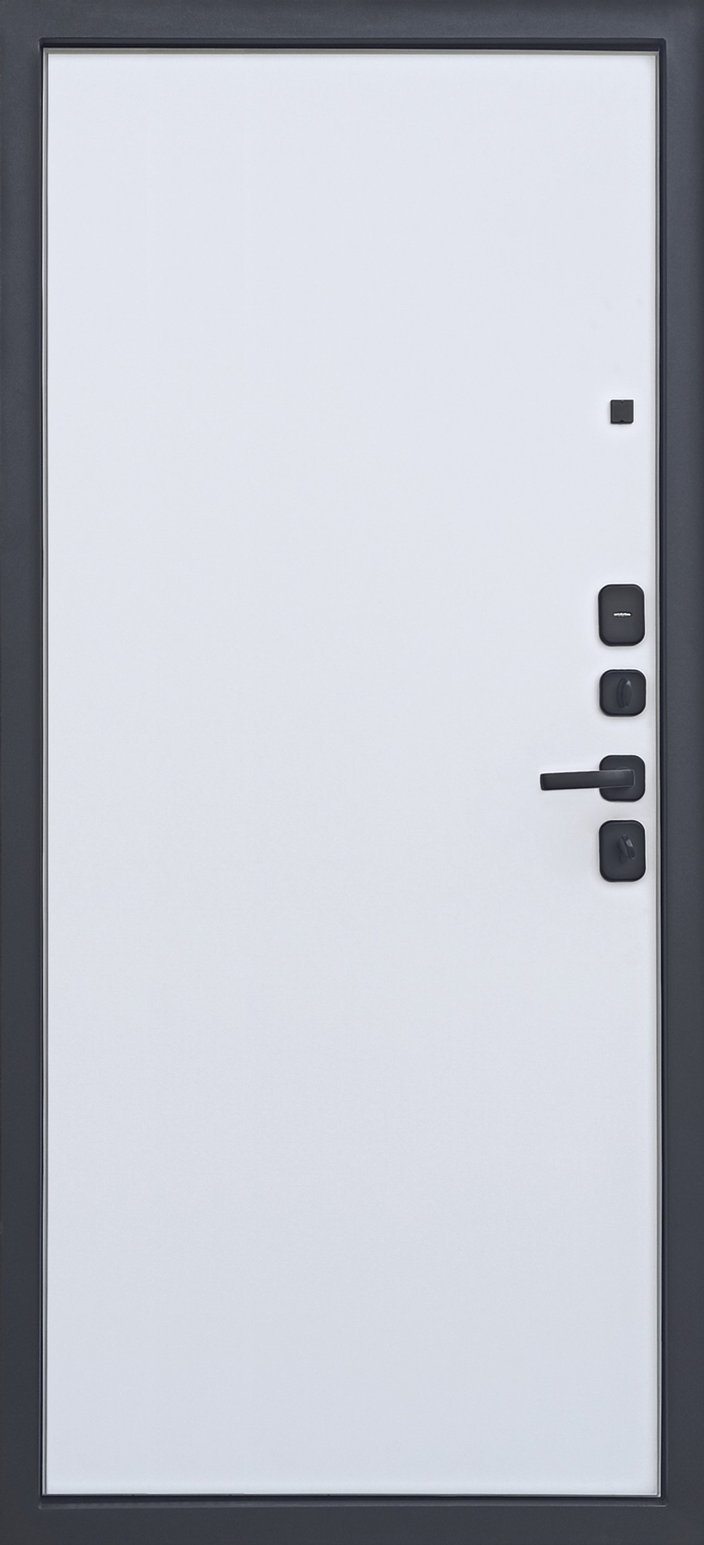 Дверь входная Браун  белый/орех