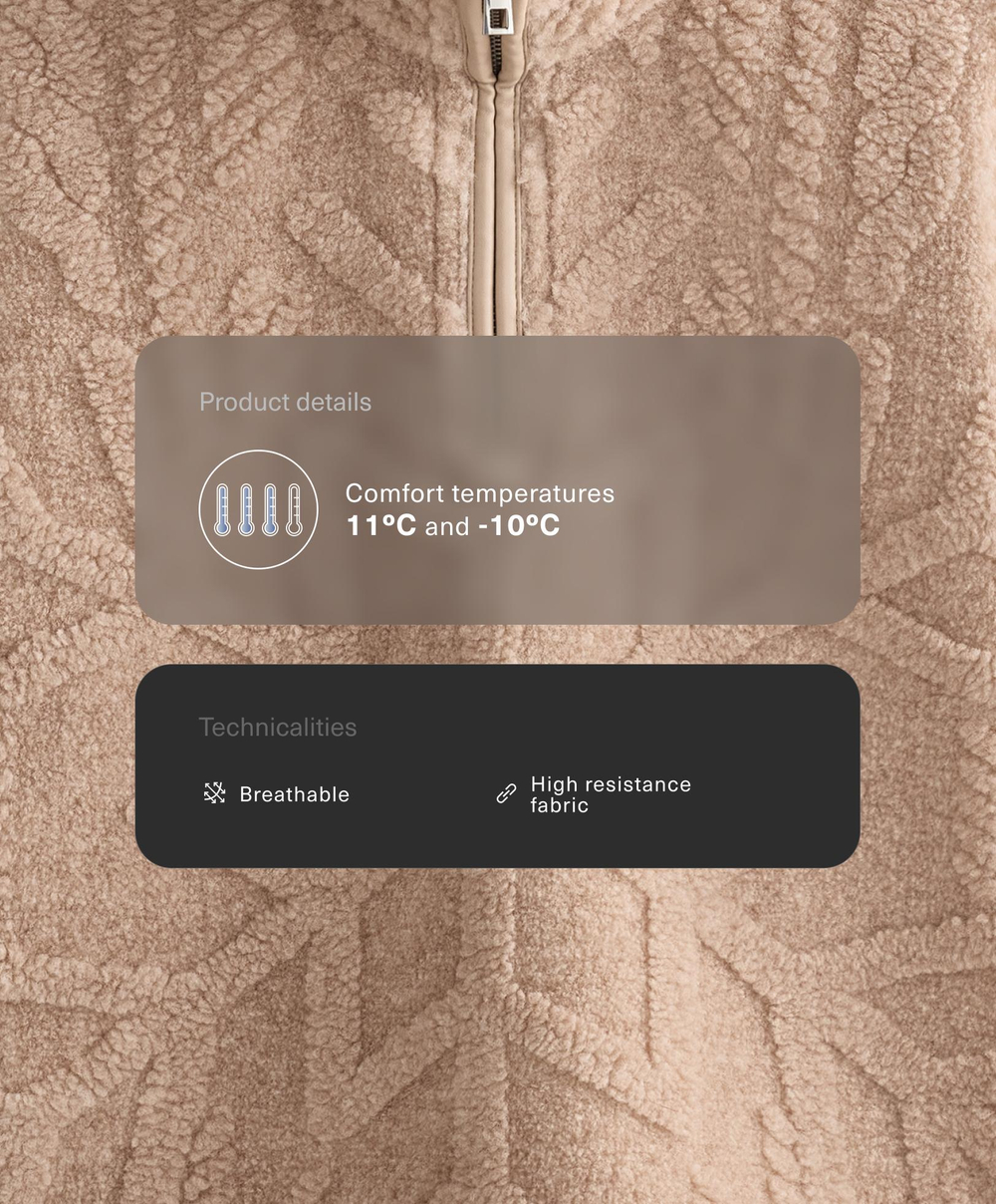 Oysho Толстовка из искусственного меха, песочный меланж