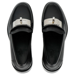HERMES Hot Loafer Noir Calfskin Leather