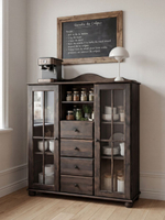 Сервант шкаф 113х32х128, Бритта, деревянный витрина для посуды напольный, в столовую, гостиную, детскую, массив сосны, Dipriz