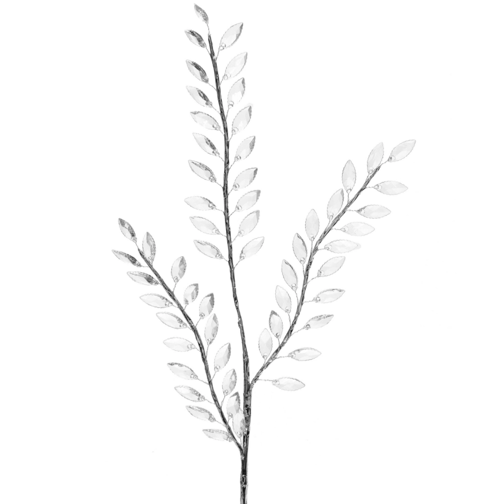 Ветка декоративная «Изысканный стиль» 80 см, Прозрачный