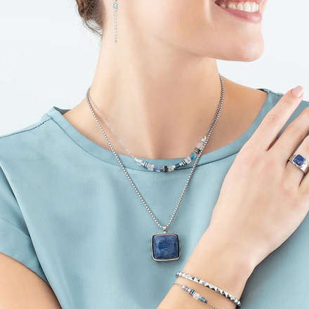 Колье Coeur de Lion Blue-Silver 5076/10-0717