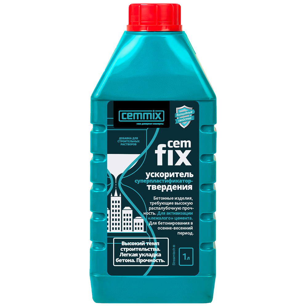 Ускоритель набора прочности (твердения) Cemmix CemFix, 1 л, 206771