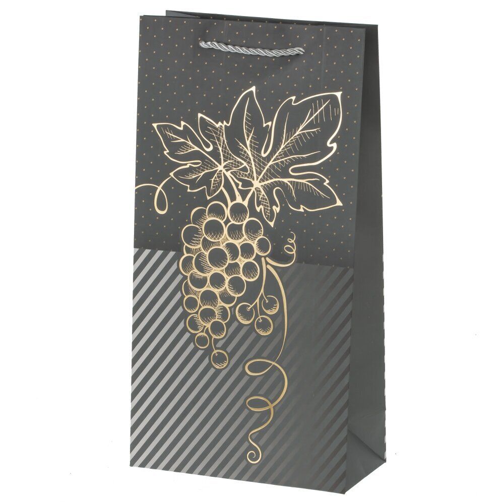 GAEM Пакет подарочный для бутылок (бумага 210г/м2, блок микс 12шт), L18 W9 H35 см, 4в.