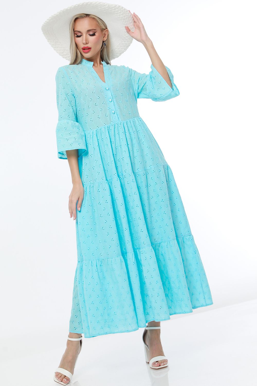 Платье Любим яркое, блю DStrend (Акция)