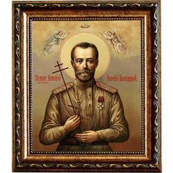Николай II Святой Благочестивый царь-мученик. Икона на холсте.