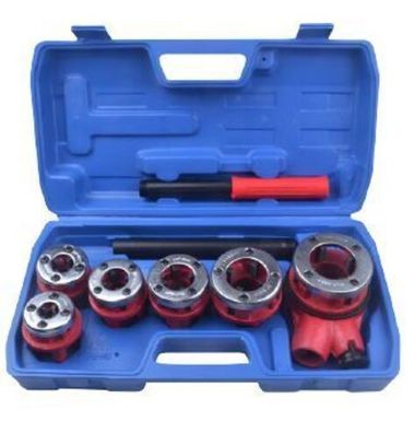 Клупп трубный со сменными плашками (1/4'', 3/8'', 1/2'', 3/4'',1'', 1 1/4'') 9пр., в кейсе RockForce##Rock FORCE RF-323116