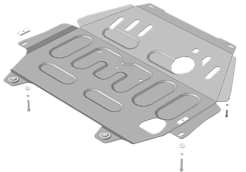 защита картера Двигателя, КПП. 2 мм, Сталь. для Mitsubishi Outlander III 2019-2021, Mitsubishi Outlander III 2015-2017, Mitsubishi Outlander III 2017-2018, Mitsubishi Outlander III 2012-2015, Mitsubishi Delica D:5 2019-н.в. MOTODOR.71338