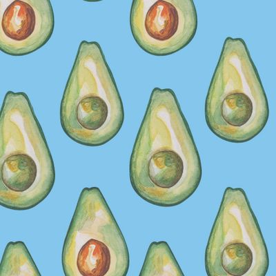 Авокадо на голубом