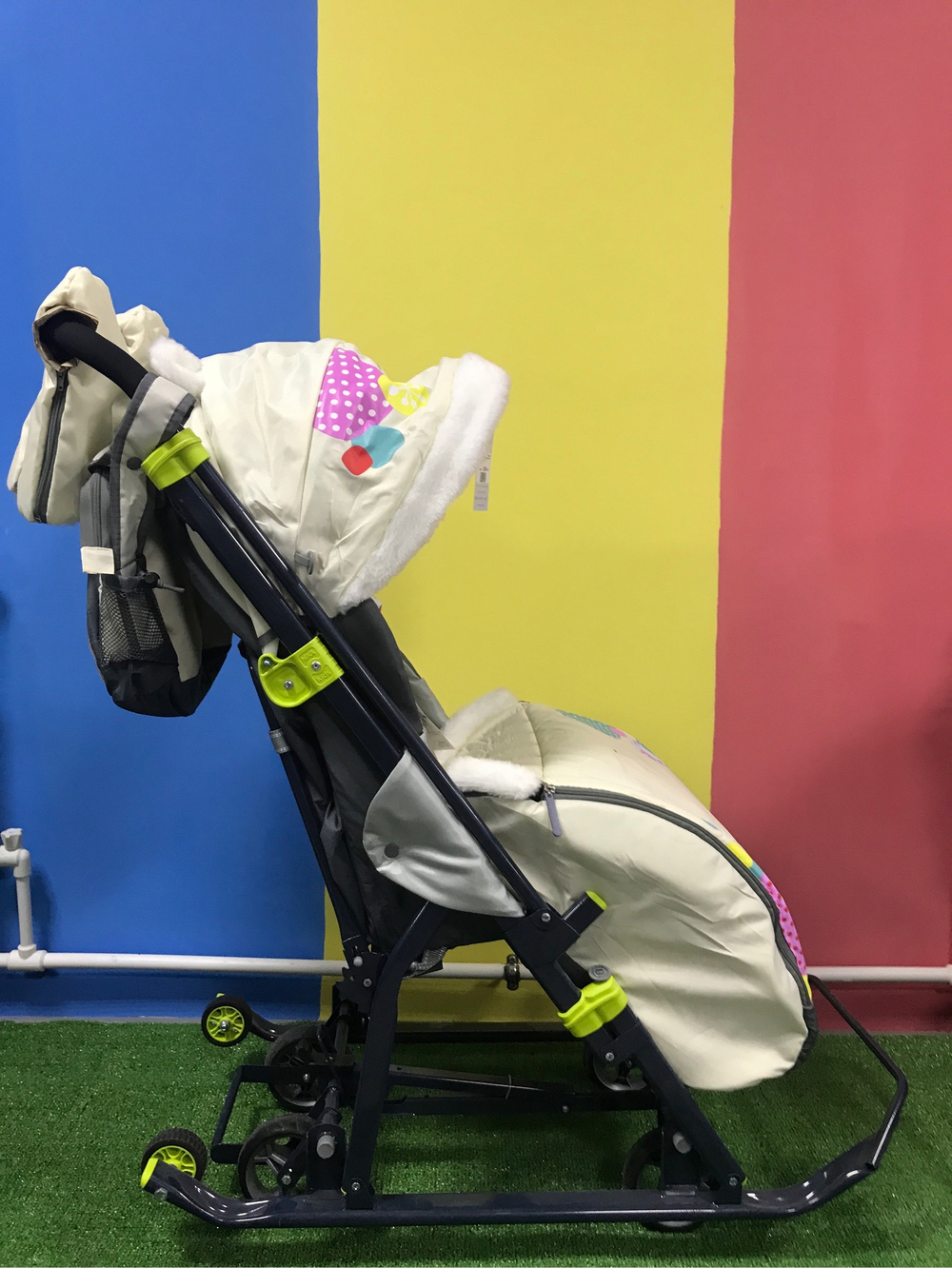 Коляска комбинированная «Ника Детям НД 7-2» с медвежонком бежевый (арт. НД7-2/МБ)