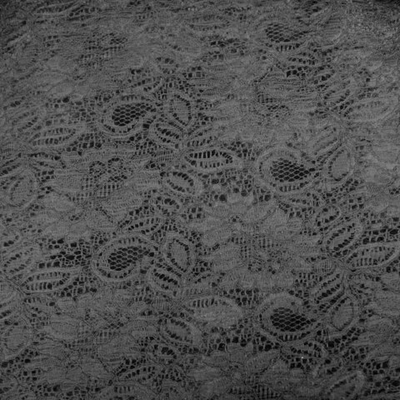 Ткань Кружево корд на меху, 150 см, чёрный