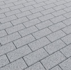 Тротуарная плитка ПРЯМОУГОЛЬНИК Б.2.П.6 200x100 мм Стоунмикс Белый с черным