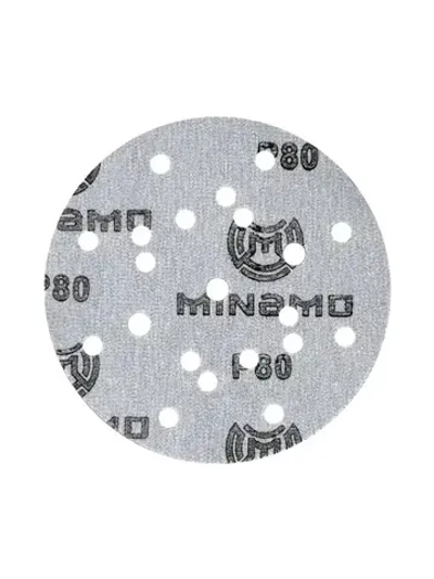 150мм P80 10шт. Шлифовальный абразивный круг для шлифовки под липучку Minamo Heavy Duty PF