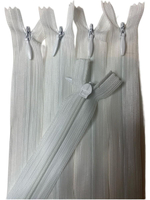 Застежка-молния потайная 20см - 50 шт белый (фабричный Китай)