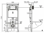 Инсталляция для унитаза WeltWasser WW AMBERG 506 BL с черной кнопкой