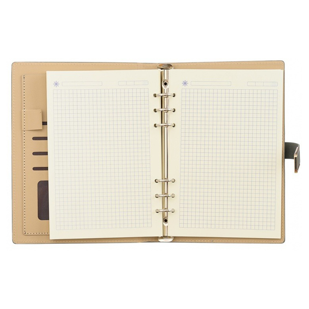 Ежедневник Basir, формат А5, материал-кожезаменитель, серый цвет, 100 листов, размер 17*23 см