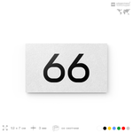 Табличка с номером 66 на дверь квартиры, для офиса, кабинета, аудитории, склада, белая 120х70 мм, Айдентика Технолоджи