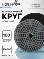 Алмазный гибкий шлифовальный круг ТУНДРА «Черепашка», для мокрой шлифовки, 100 мм, № 10000