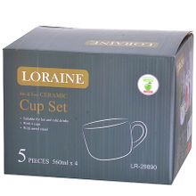 Набор чашек Loraine 29890 на подставке 5 пр.