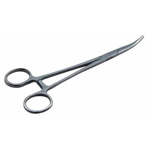 Зажим кровоостанавливающий зубчатый изогнутый Surgicon J-17-052 (160 мм)