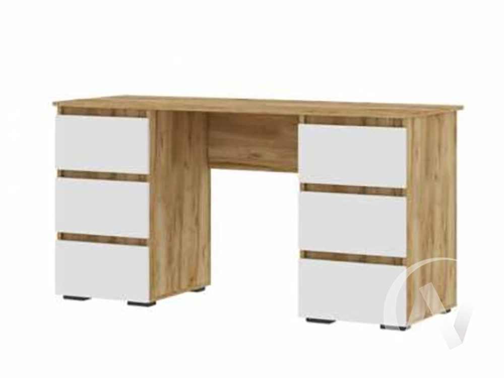 Письменный стол ПС 02 МС Хелен ЛДСП (дуб крафт золото/белый шагрень)