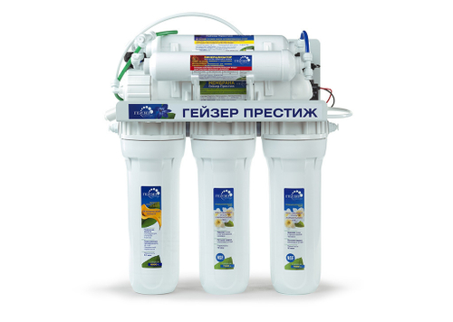 Система обратного осмоса Гейзер Престиж П 12л (с повышающим насосом, кран 3)