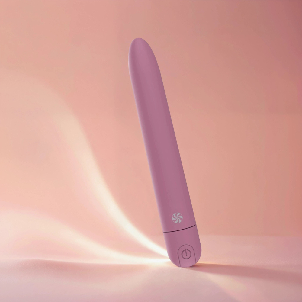 Розовый перезаряжаемый вибратор Haze - 18 см.