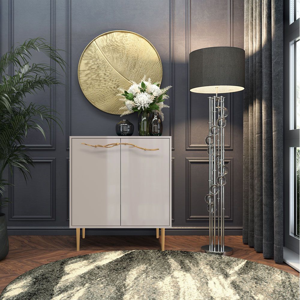 Комод Арт Колор Стайл Голд с 2 полками Серый агат