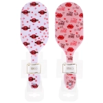 Расческа массажная овальная «Коллекция ИМАНИ - ФАНТА», микс 4 дизайна, 23*7,5см (PVC подвес)