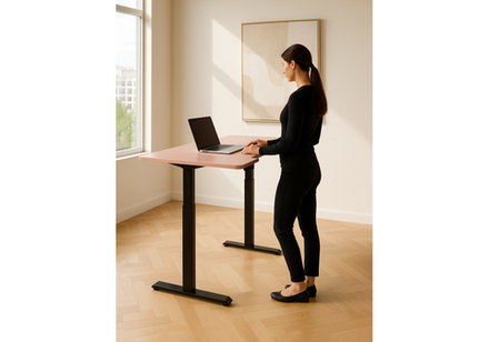 Компьютерный стол Woodville Маркос 120х75 розовый, черный, ножки черные