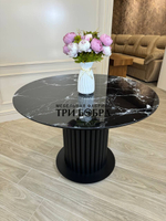 Круглый стол "Орион", черный мрамор